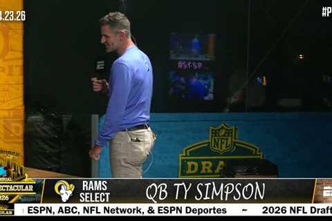 Dan Orlovsky awkwardly celebrates Ty Simpson pick: ‘Fudge yes, dude’