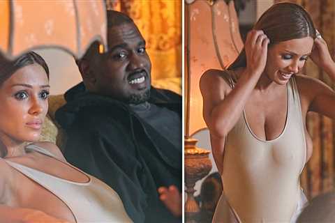 Bianca Censori Flaunts Chest at Chateau Marmont with Kanye West