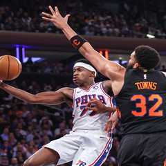 Jeremy Sochan, VJ Edgecombe get into fiery chirping match at end of tight Knicks-76ers Game 2