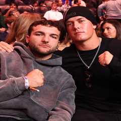 Giants stars Jaxson Dart, Cam Skattebo headbutt at UFC 328 in Newark