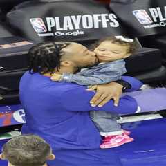 Jalen Brunson celebrates Knicks’ win with daughter, wife in heartwarming playoff moment
