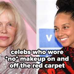 25 Times Celebrities Went Bare-Faced On And Off The Red Carpet