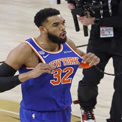 Karl-Anthony Towns helps lead Knicks  to critical Game 2 win — even if one thing slowed him down