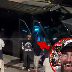 Travis Kelce Gives Off Major Bachelor Party Vibes Outside Dave Chappelle Show: Video