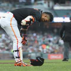 Luis Arraez out of SF Giants’ lineup game after fouling ball off his foot