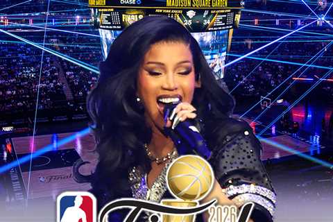 Cardi B Performing Halftime Show at NBA Finals Game 3 Between Knicks and Spurs