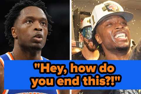 OG Anunoby Accidentally Went Live During The Knicks Locker Room Celebration, And His Reaction Was..
