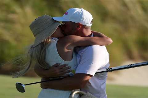 Wyndham Clark kisses girlfriend Emily Tanner to celebrate US Open win in joyous moment