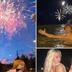 Famous Faces Under Fireworks