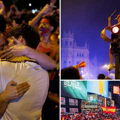 Spain Fans Party In Streets After Winning World Cup