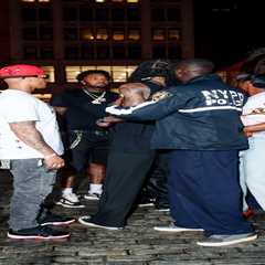 Cops remove Knicks guard Jordan Clarkson from NYC hot spot after stepping in during Travis Scott..