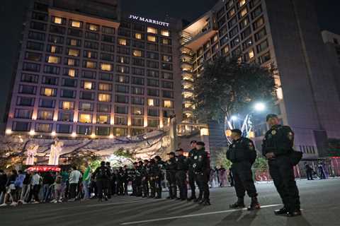 Mexico fans play music, launch fireworks outside of England’s hotel before World Cup clash