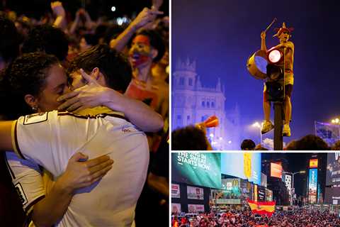 Spain Fans Party In Streets After Winning World Cup