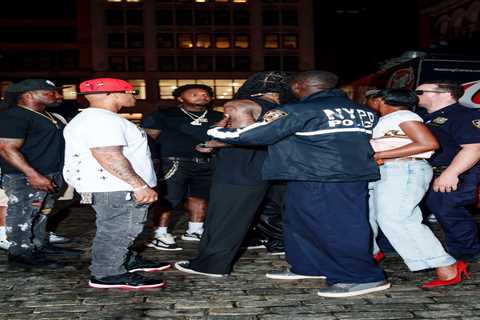 Cops remove Knicks guard Jordan Clarkson from NYC hot spot after stepping in during Travis Scott..