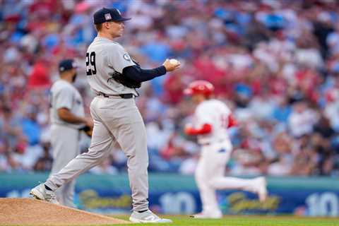 Yankees sunk by pitching clunker in loss to Phillies as life without Cody Bellinger begins with dud