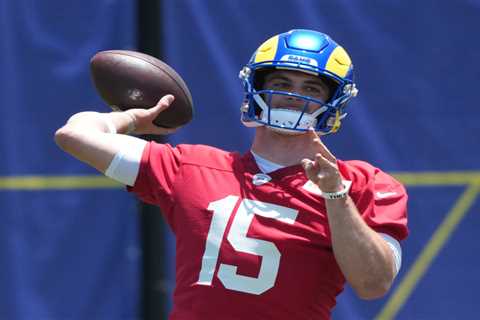 Rookie QB Ty Simpson shines on day one of Rams training camp