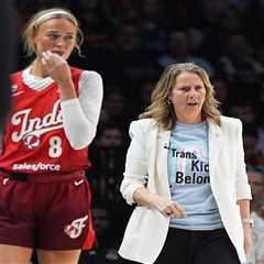 Cheryl Reeve chats with Sophie Cunningham, wears ‘Trans Kids Belong’ shirt after Fever star’s..