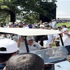President Trump cheered during LIV Golf event at his Bedminster club with league’s future uncertain