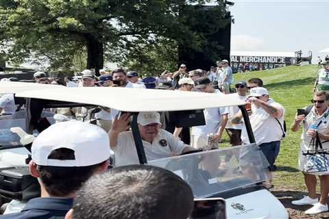 President Trump cheered during LIV Golf event at his Bedminster club with league’s future uncertain