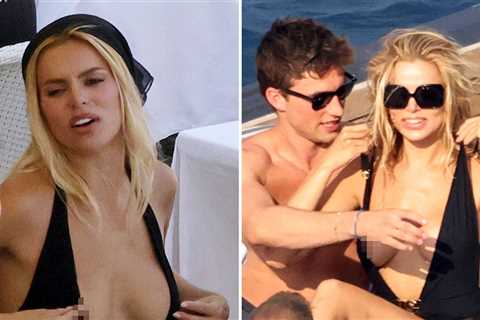 Brooks Nader Exposes Nipples While Cozying Up with Model Jack Lumsden in Capri