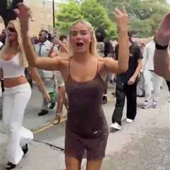 Lane Kiffin joined by Livvy Dunne, Theo Von and Brooks Nader for wild first LSU entrance