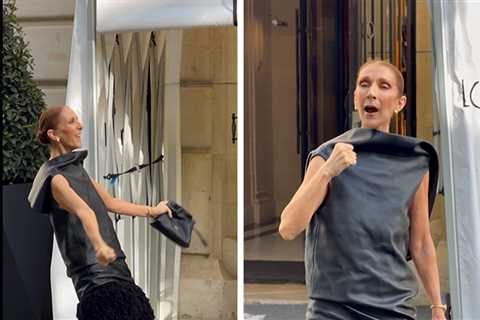 Celine Dion Sings Along With Fans in Street Outside Paris Hotel