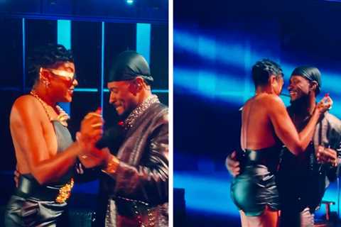 Usher Gets Flirty With Taraji P. Henson During Las Vegas Show