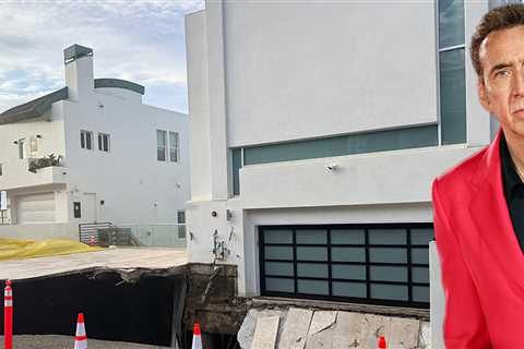 Nicolas Cage's Malibu Home Has Massive Sinkhole Outside