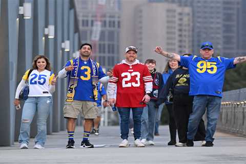 Rams fans show out in strong numbers, tailgate line ‘100 yards long’