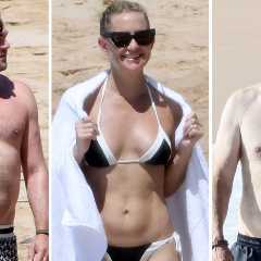 Leonardo DiCaprio, Kate Hudson Hit The Beach Before Tobey Maguire's Ex-Wife's Wedding